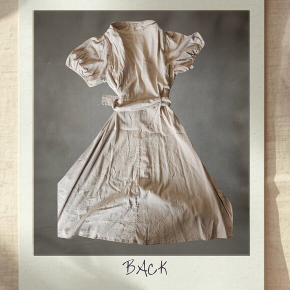 LC Lauren Conrad Tan Linen Blend Fit & Flare Shirt Dress | 2X - Picture 2 of 4